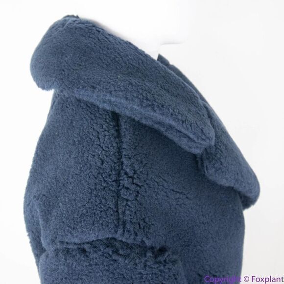 NEW Madewell blue (Re)sourced Sherpa Teddy‎ Coat, size M - Picture 9 of 16